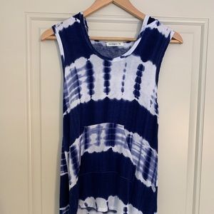 Tie-dyed Hooded Tunic Top